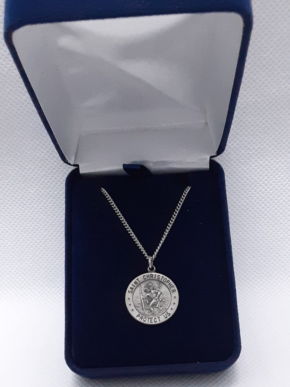 NEW 925 sterling silver unisex St. Christopher Pendant - Picture 2 of 9
